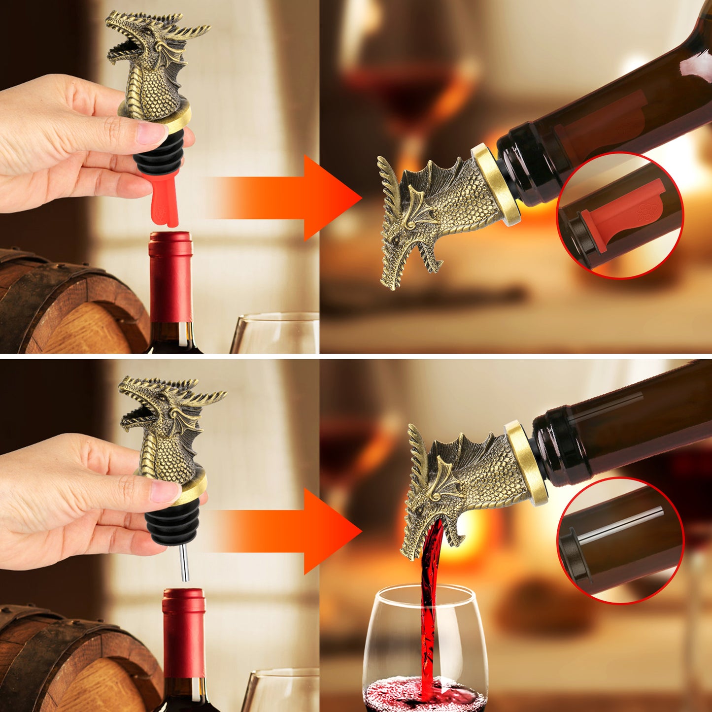 Dragon Wine Pourer & Stopper